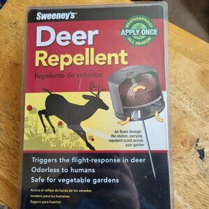 Sweeney's Deer Repellent 6 Units and Stakes Apply Once All Season Weatherproof